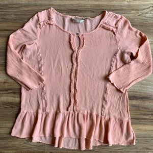 FREE W PURCHASE LC Peach Blouse - XL